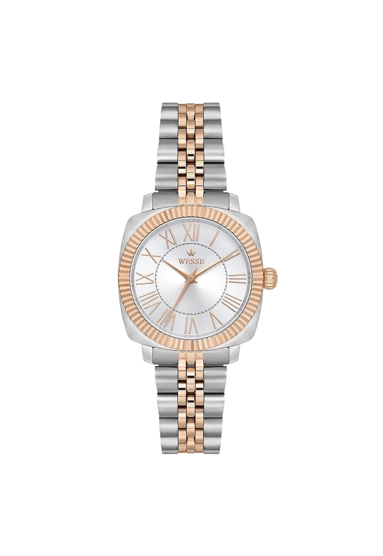 Дамски часовник модел WWL112305 - кръгъл корпус 32x32мм - розова златна стоманена каишка - водоустойчивост 5 ATM Wesse