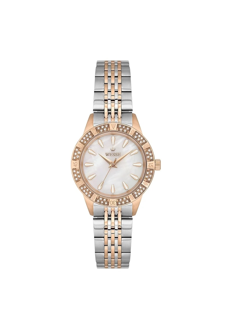 Дамски часовник модел WWL113605 - 30мм - златист/сребрист - стоманена каишка - 5 ATM Wesse
