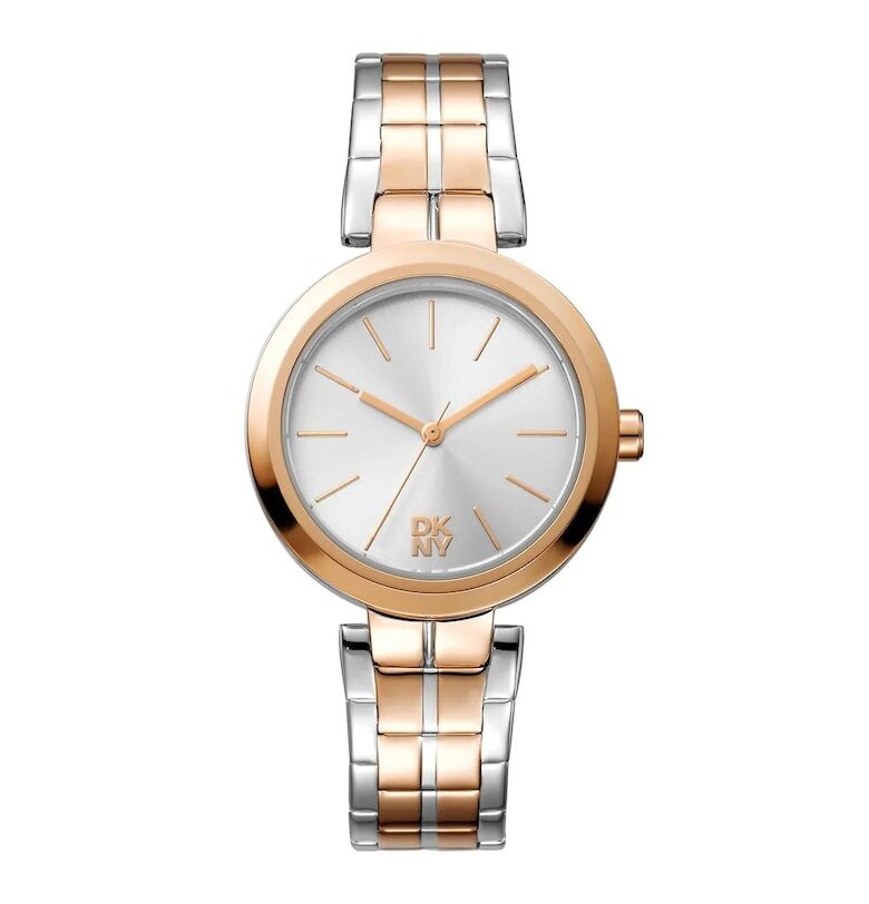 Дамски часовник  стомана - кварцов механизъм - водоустойчивост 5 ATM - Silver DKNY