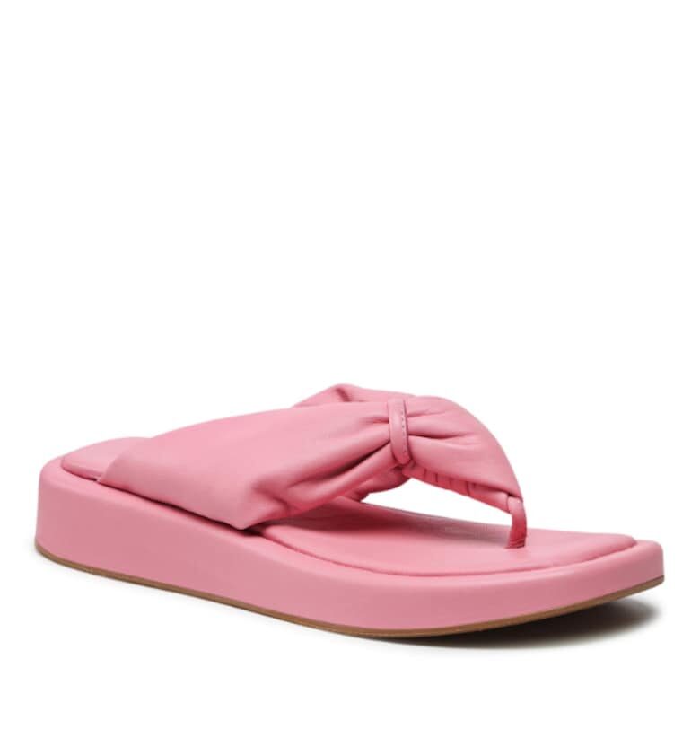 Дамски чехли -  300545393 - Естествена кожа - розови - Розово Dune London