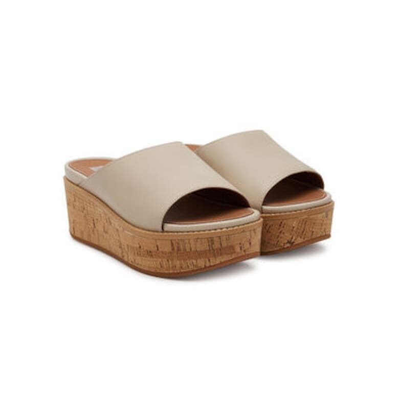 Дамски чехли  305381033 - Естествена кожа - Бежов - Бежов Fitflop