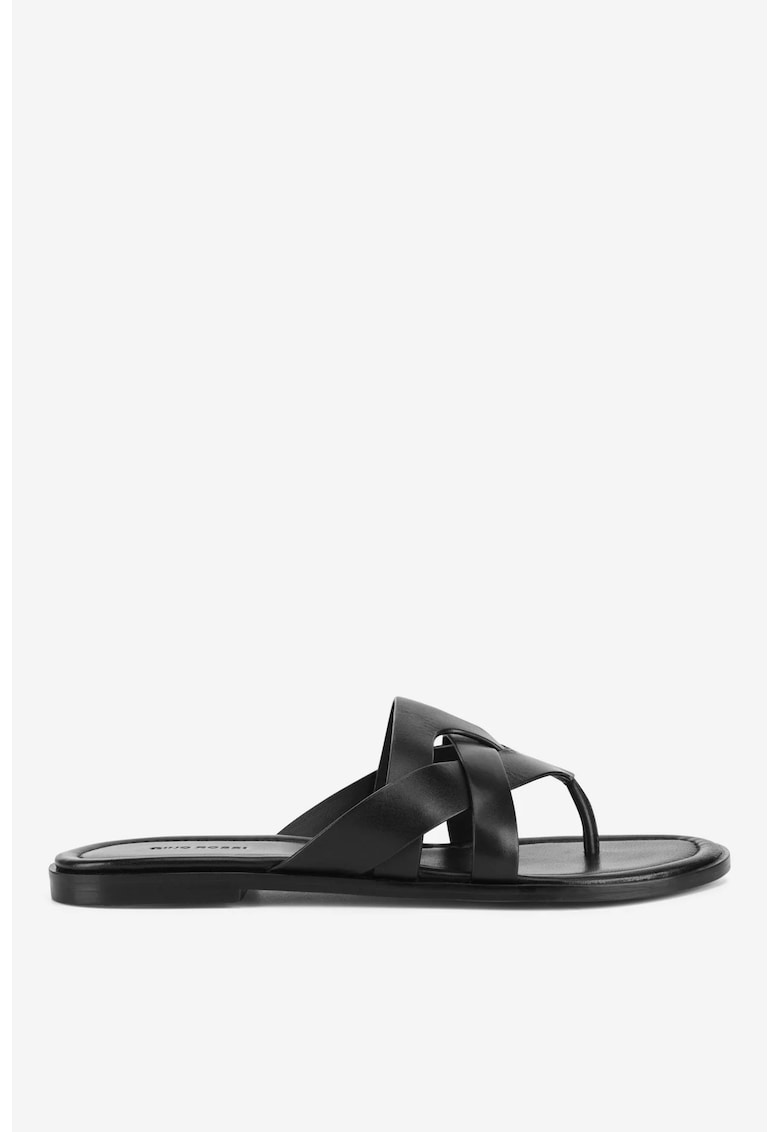 Дамски чехли 5903698620053 - Естествена кожа - Черен Gino Rossi