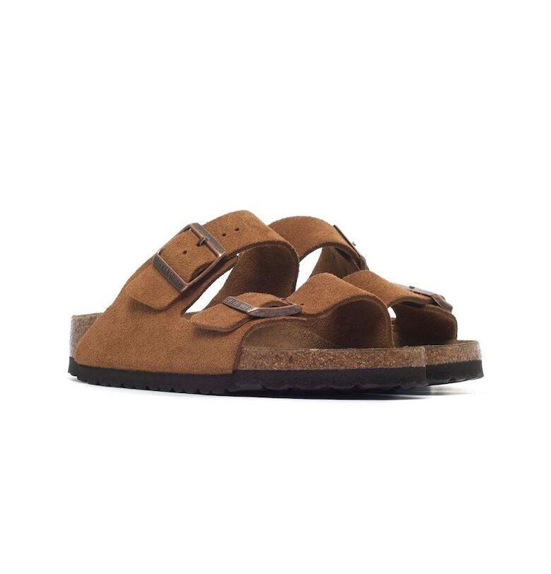 Дамски чехли Arizona Leve Mink -  Естествена кожа - Кафяви Birkenstock
