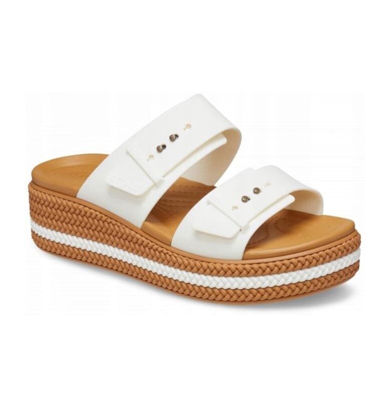 Дамски чехли -  Brooklyn Woven Buckle 209978 - Albdf - Бял Crocs