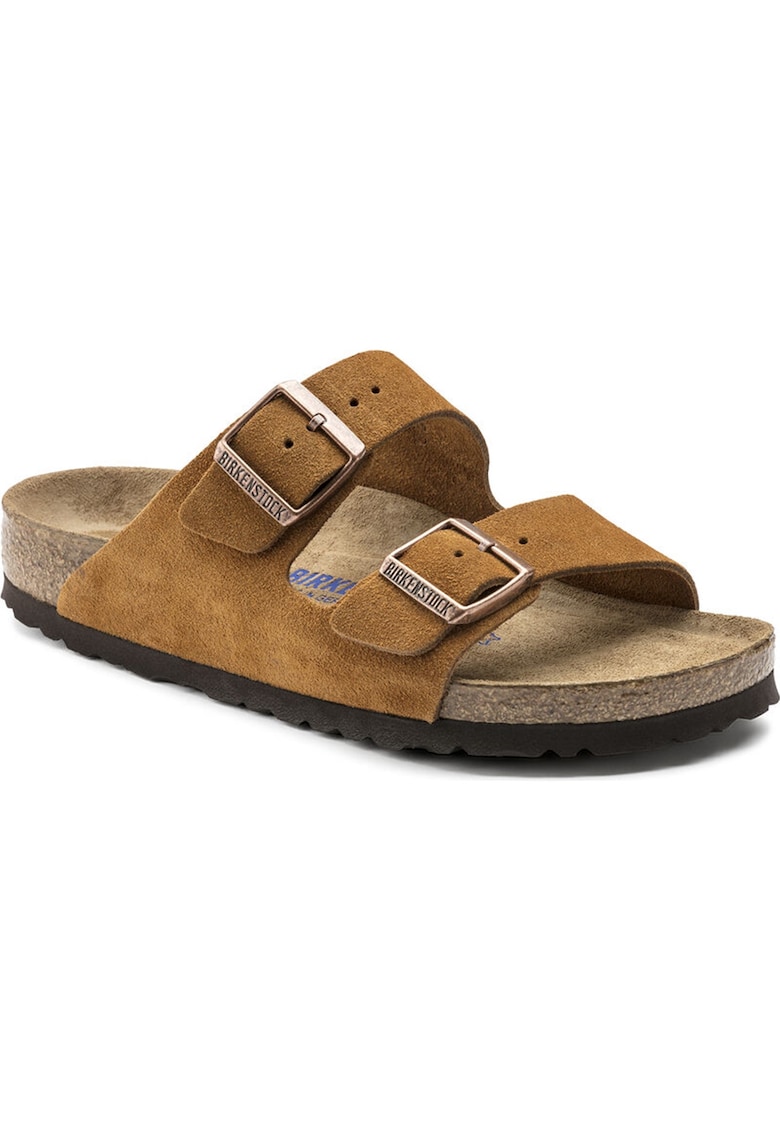 Дамски чехли - Кожа - Кафяв - Кафяв Birkenstock