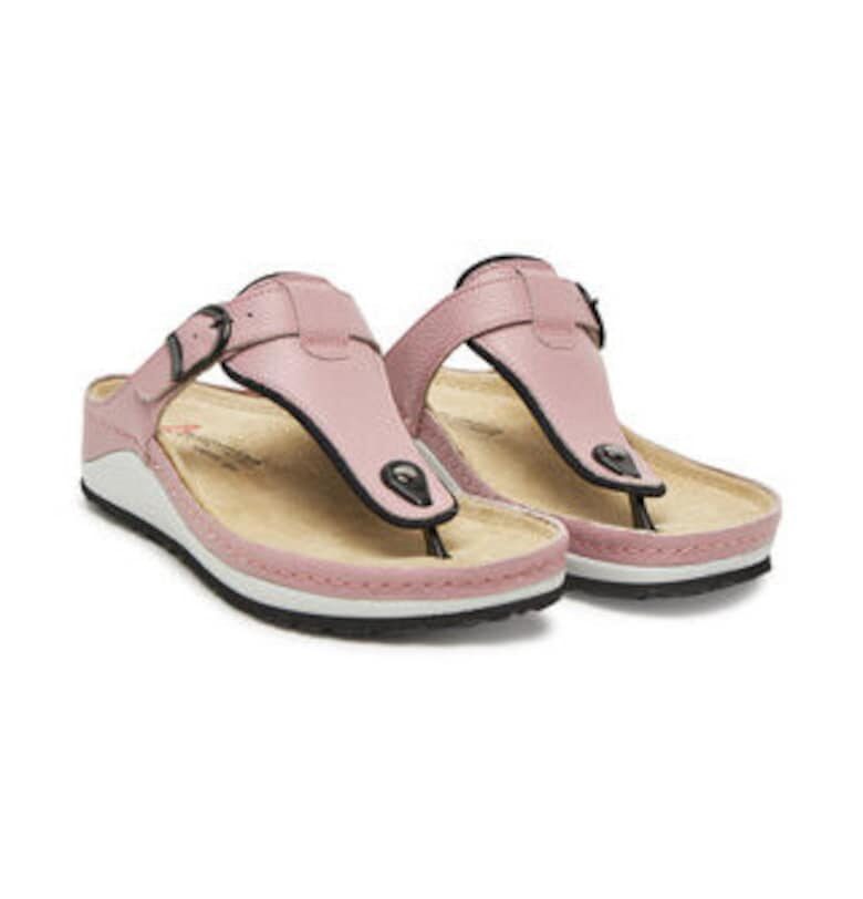 Дамски чехли -  естествена кожа - розови - Berkemann