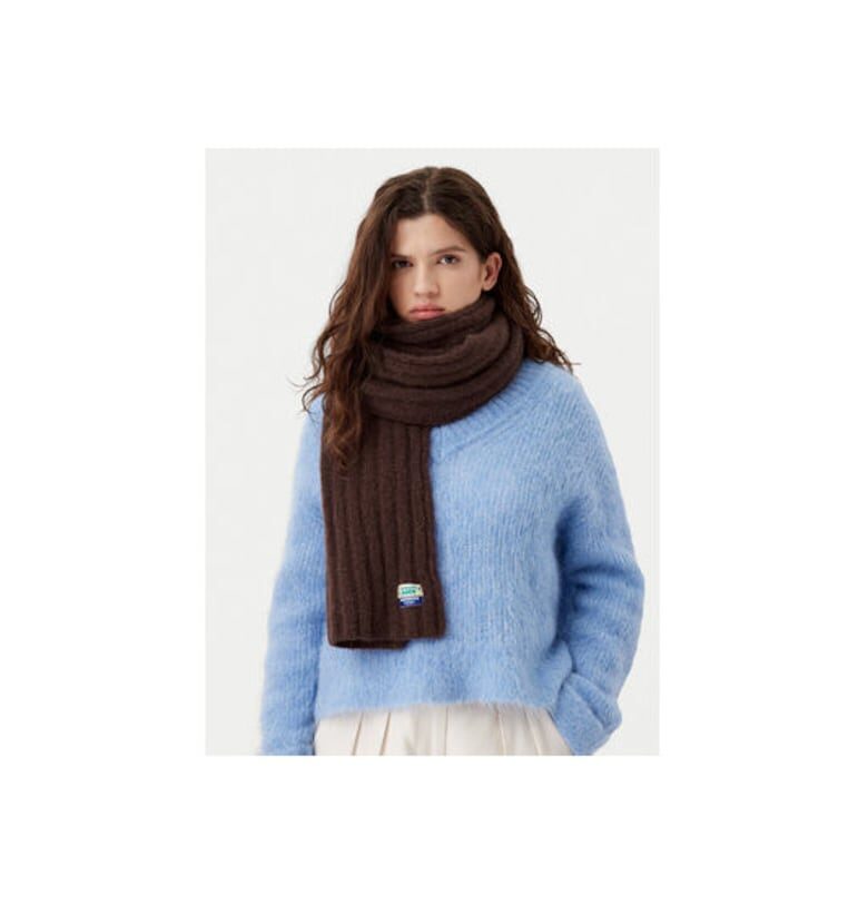 Дамски шал -  3608291294008 - Вълна алпака/Вълна/Полиамид - Един размер INTL - Кафяв American Vintage