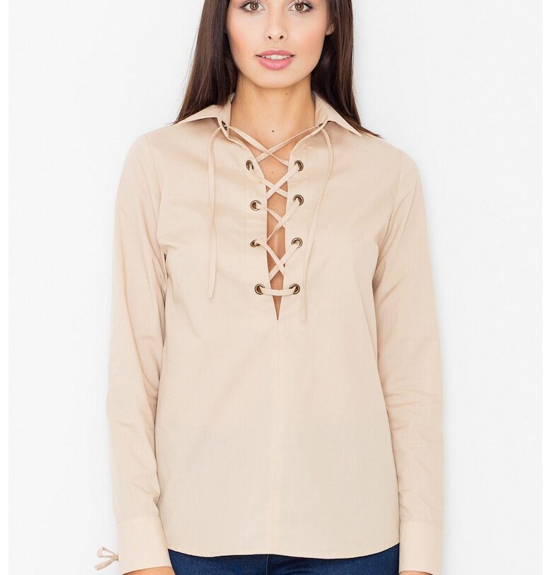 Дамско  Памук/полиестер - Бежов - Бежов Figl