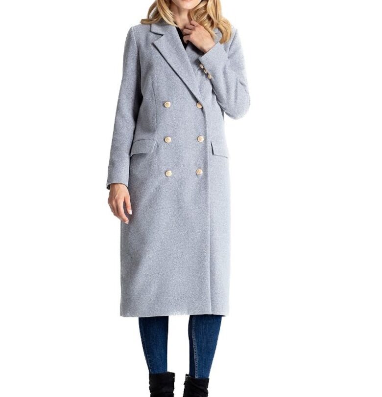 Дамско вълнено яке Saberis M681 сиво - Сив Figl