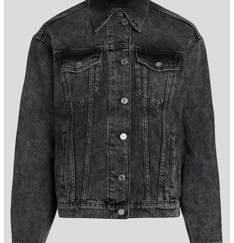 Дамско дънково яке  22ww1404 - Сив Karl Lagerfeld