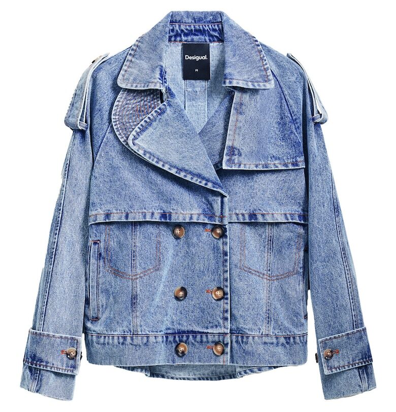 Дамско дънково яке  25SWED57 - Памук - Син - Син DESIGUAL