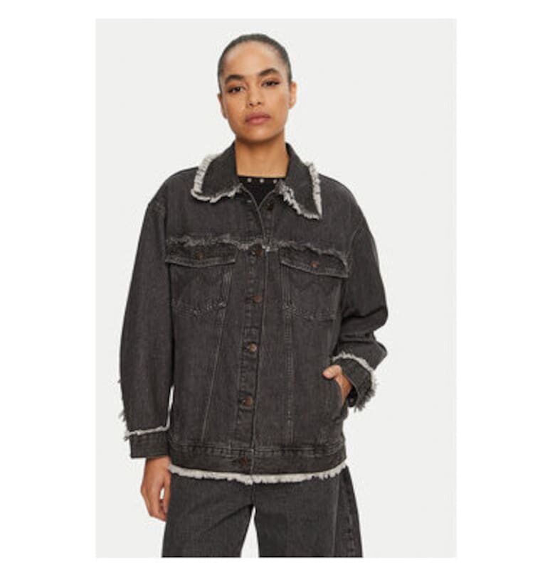 Дамско дънково яке -  304998478 - Памук - Сив Wrangler