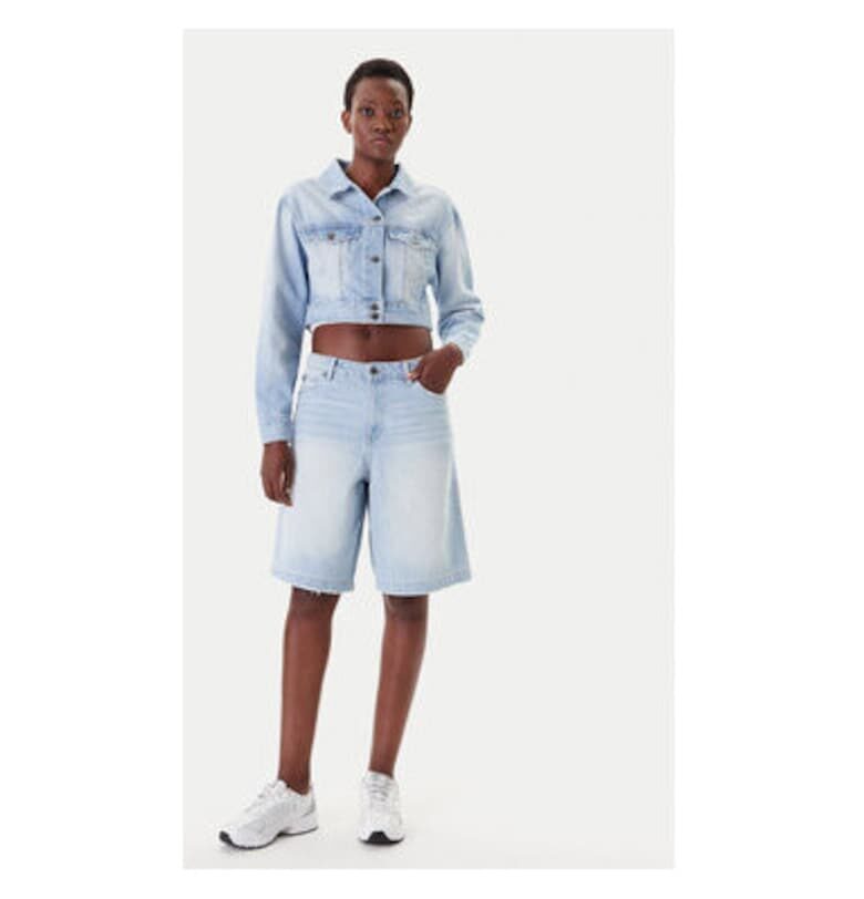 Дамско дънково яке  PD00005493 - Памук - Син - Син Karl Kani