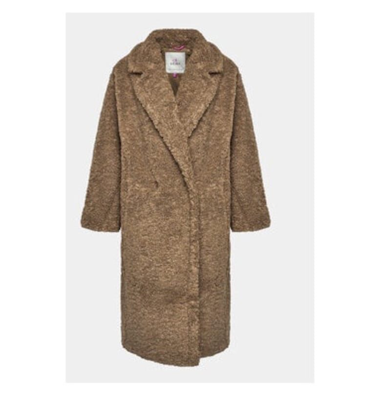 Дамско кожено палто -  303272913 - Полиестер - M INTL - Кафяв DEHA