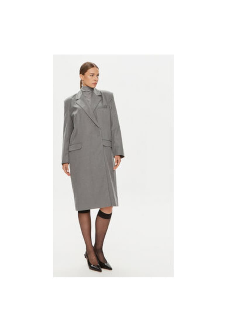 Дамско палто - 2-ри ден - 304354182 - Тенсел/Рейон - Сиво - Сив 2ndday