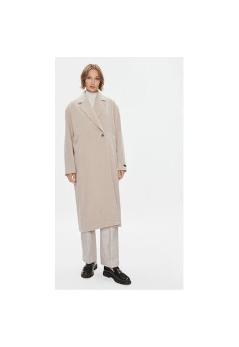 Дамско палто - 302975228 - вълна/полиестер - бежово - Бежов Birgitte Herskind