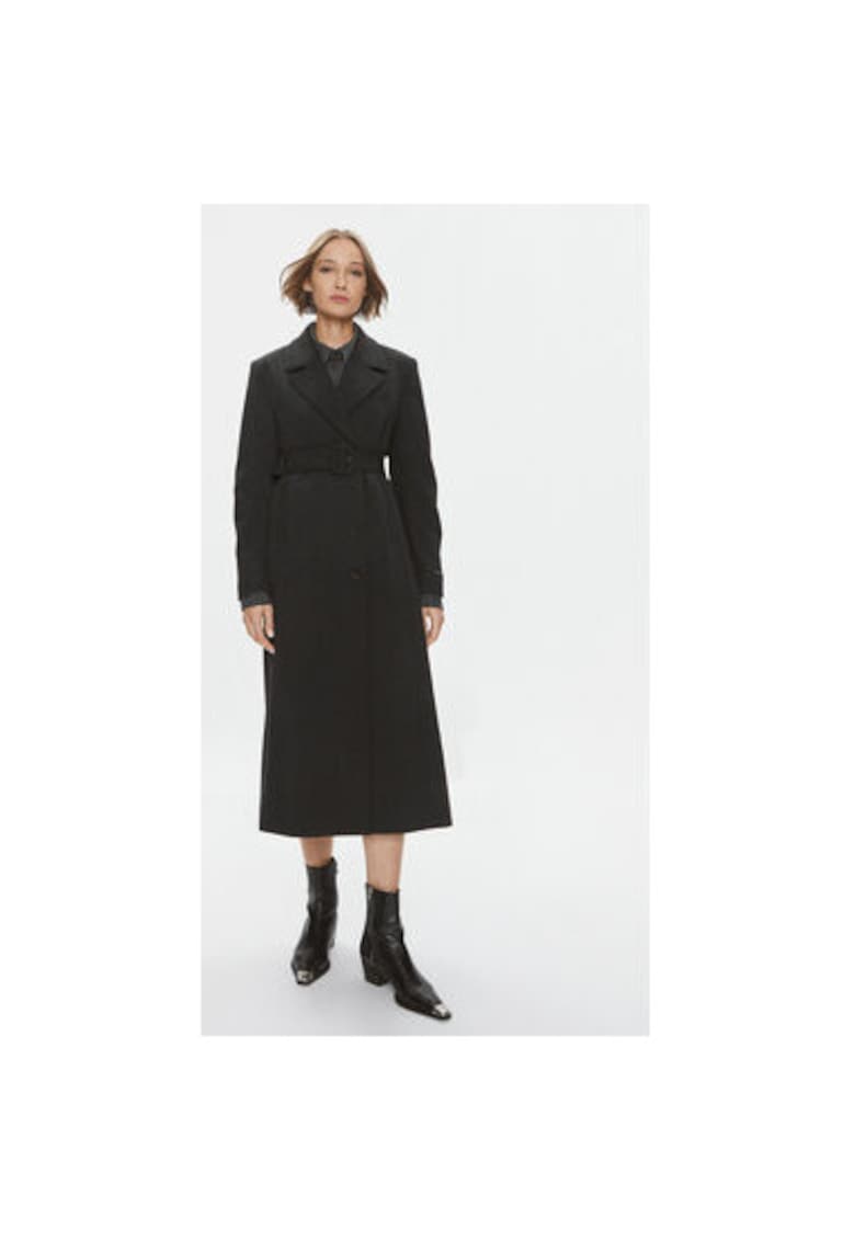 Дамско палто - 302975563 - Полиестер/Вълна - Сиво - Сив Birgitte Herskind