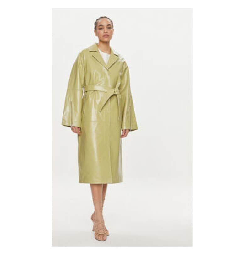 Дамско палто -  303702847 - Естествена кожа - Зелено - Зелен Birgitte Herskind