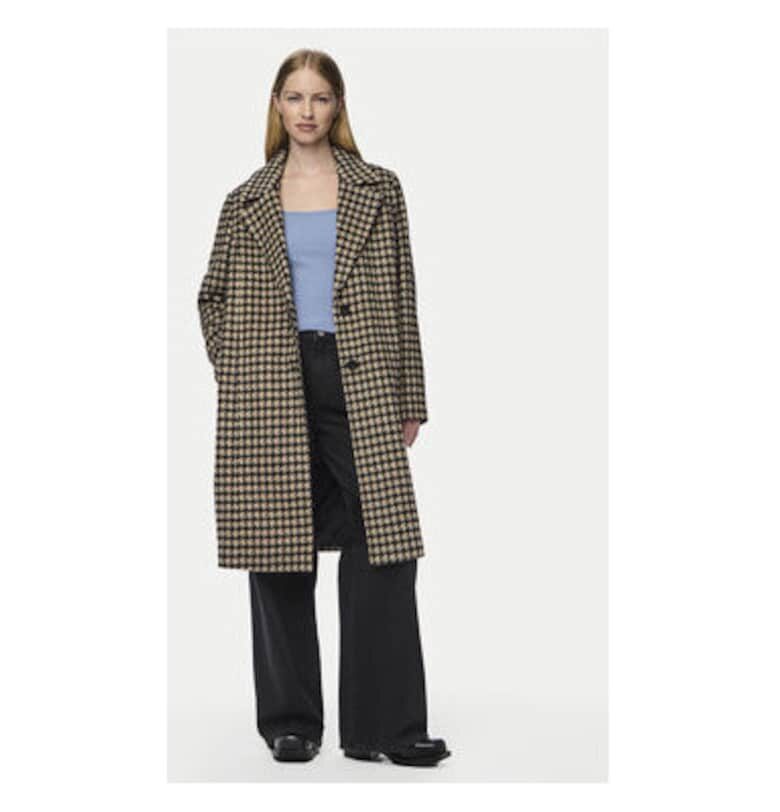 Дамско палто -  304518034 - Полиестер - Кафяв - Кафяв Pieces