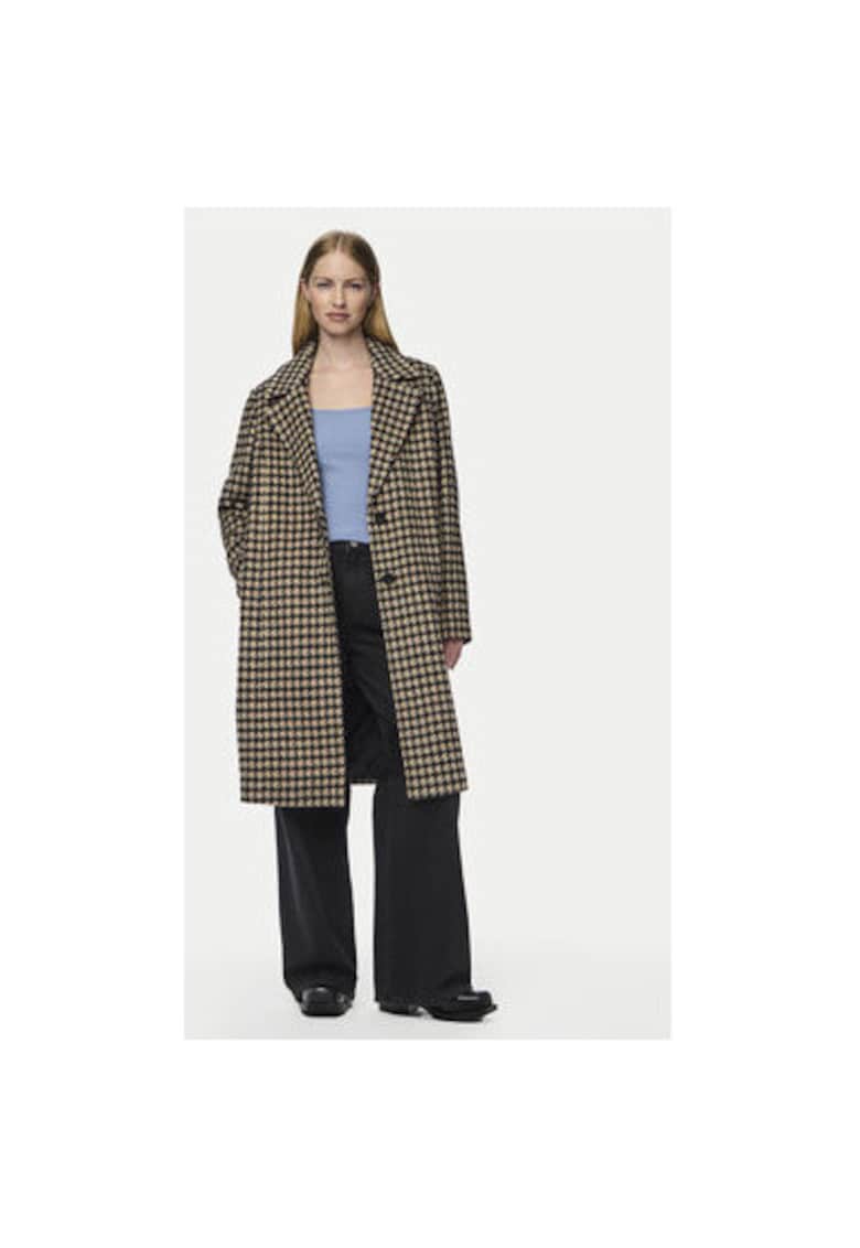 Дамско палто - 304518034 - Полиестер - Кафяв - Кафяв Pieces