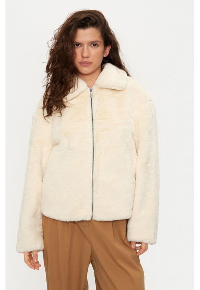 Дамско палто - 304522529 - Полиестер - Бежов - Бежов United Colors of Benetton