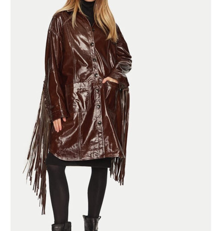 Дамско палто -  304550331 - Естествена кожа - Кафяв - Кафяв Birgitte Herskind