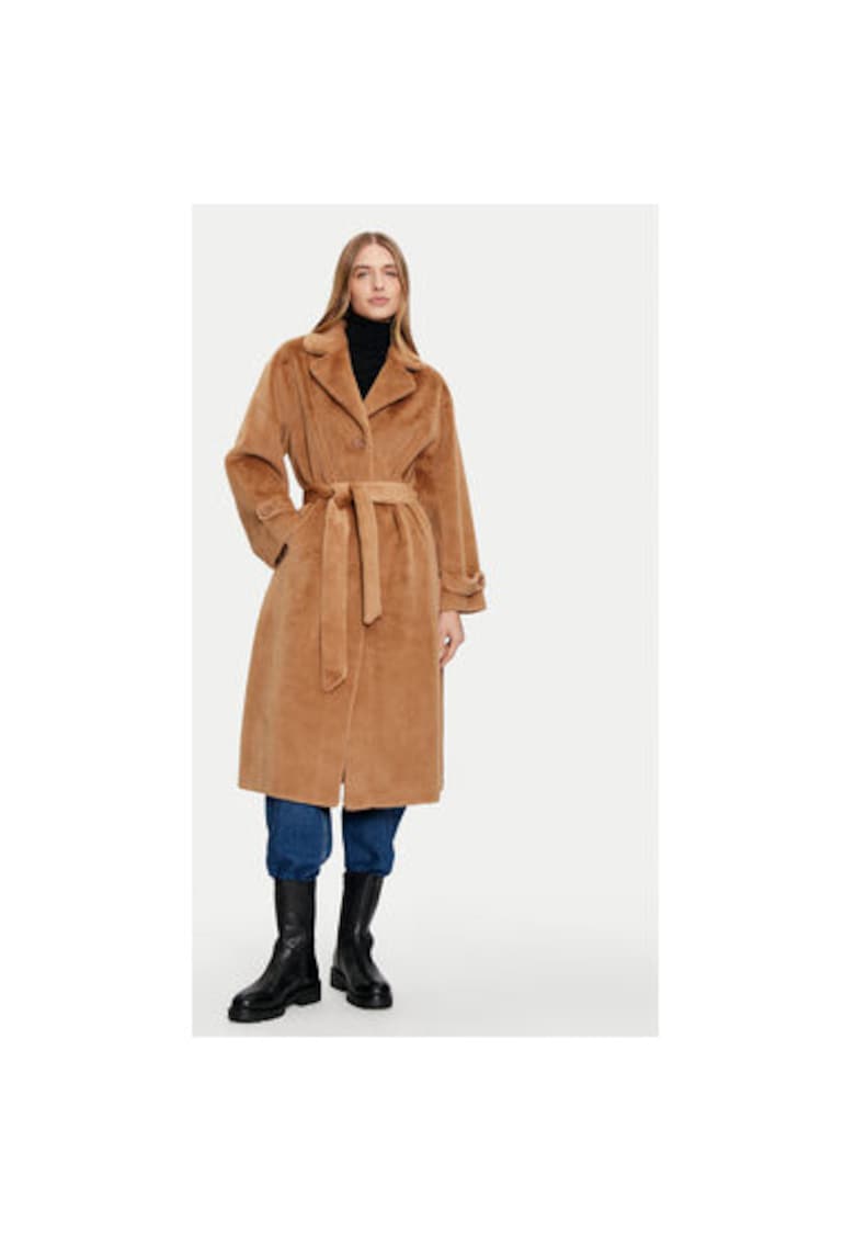 Дамско палто - 304801662 - Полиестер - Кафяв - Кафяв DIXIE