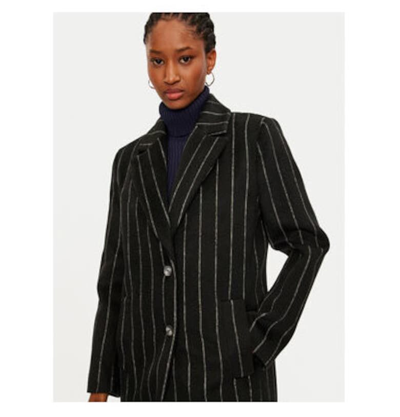 Дамско палто -  304875625 - Полиестер/Вълна - Черно - Черен PLEASE