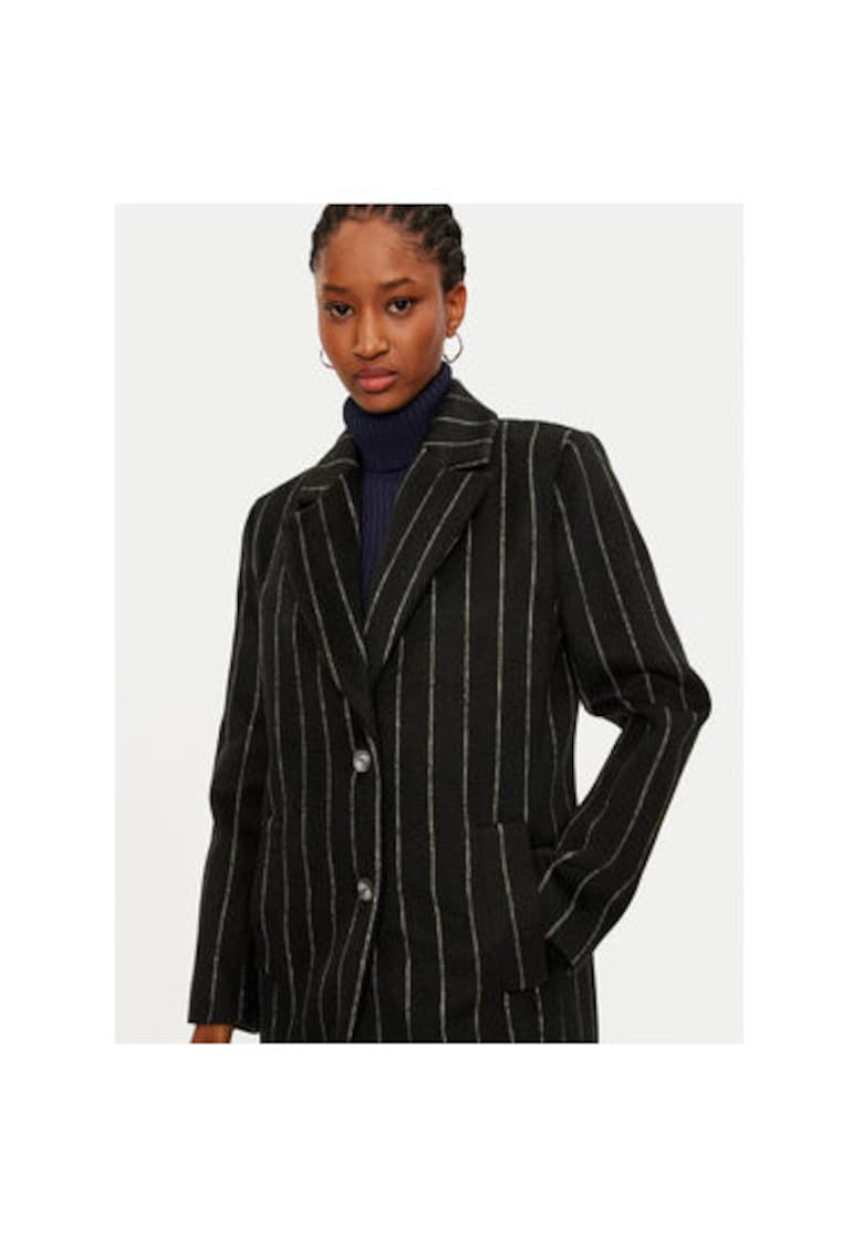 Дамско палто - 304875625 - Полиестер/Вълна - Черно - Черен PLEASE