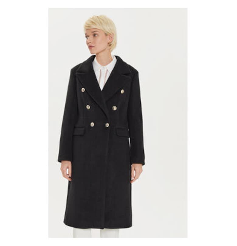 Дамско палто -  304980459 - Полиестер/Вълна - Черно - Черен MARYLEY