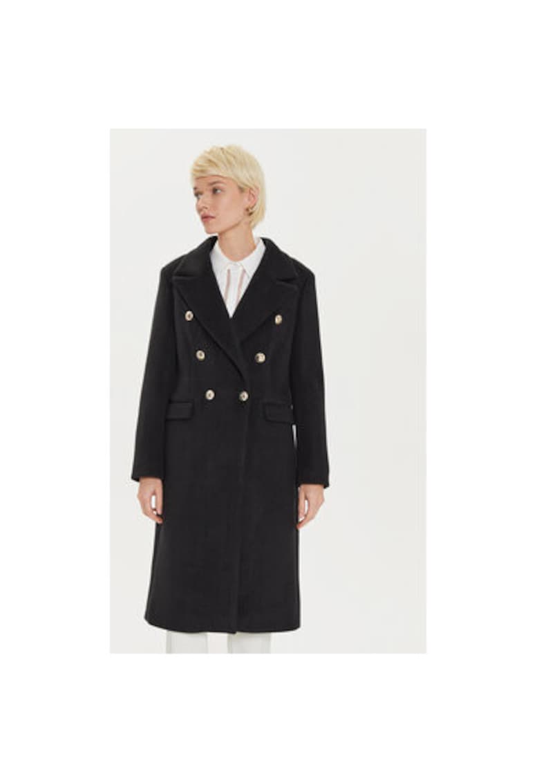 Дамско палто - 304980459 - Полиестер/Вълна - Черно - Черен MARYLEY