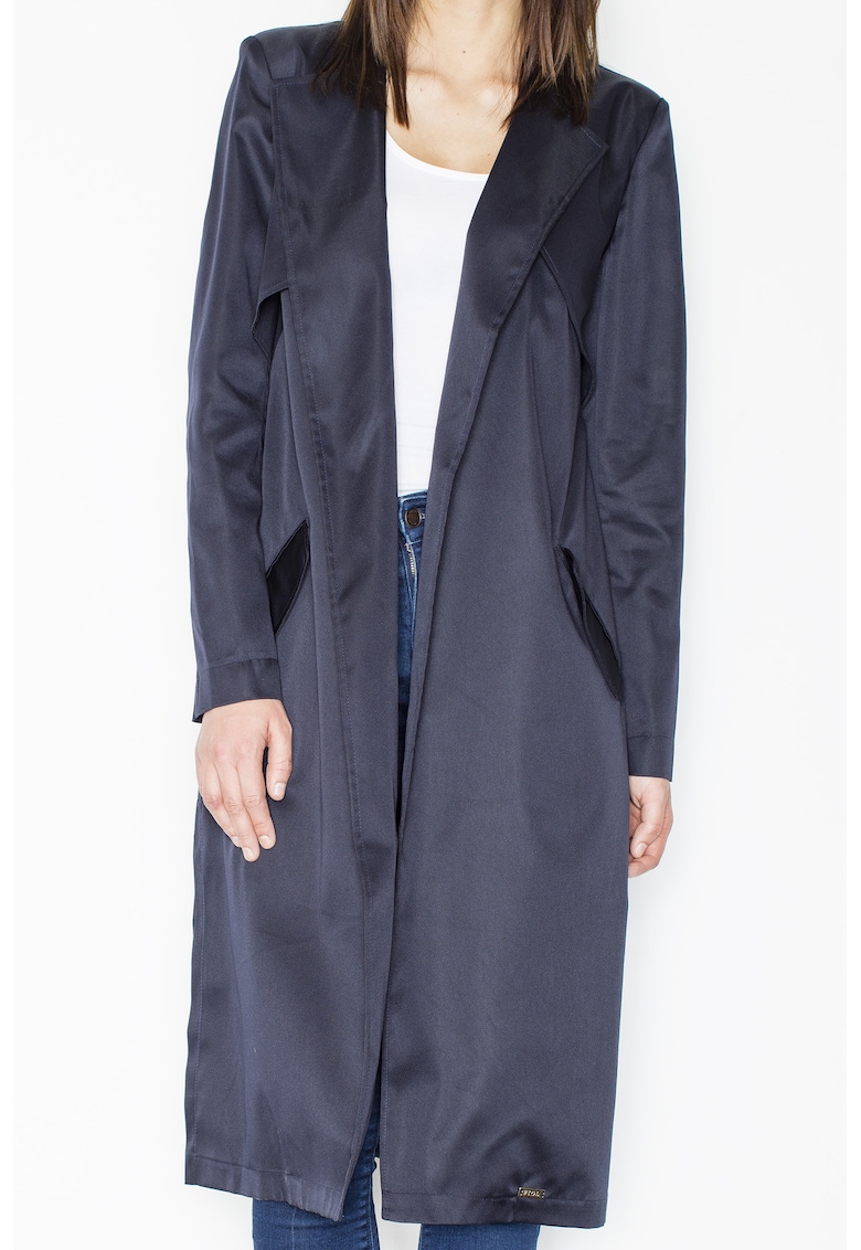 Дамско палто M427 - Полиестер/Еластан - Тъмносин Figl