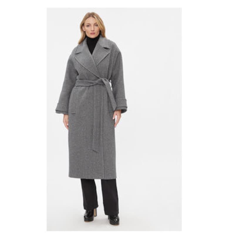 Дамско палто - Айви Дъб - 303365349 - Вълна/Полиамид - Сиво - Сив IVY OAK