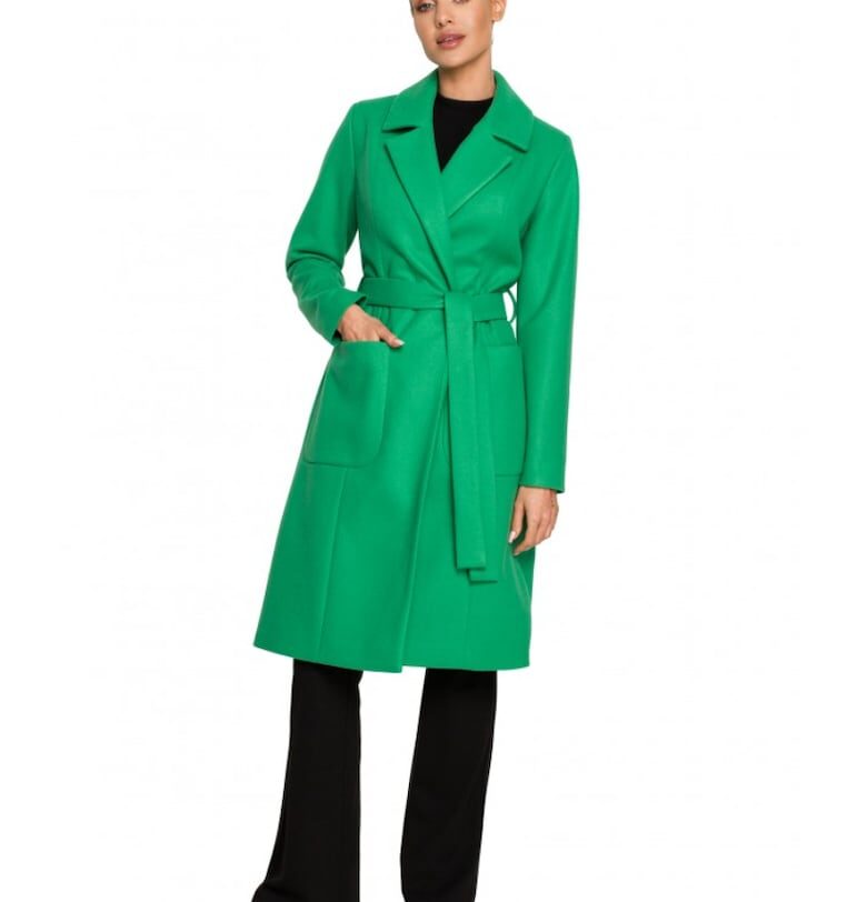 Дамско палто -  Полиестер/Акрил - Зелено MOE