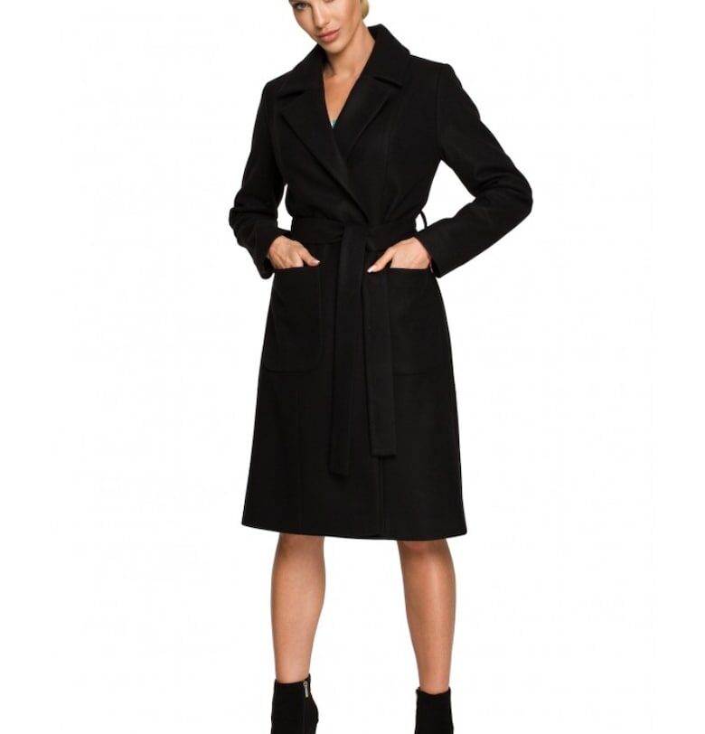 Дамско палто -  Полиестер/Акрил - Черно MOE