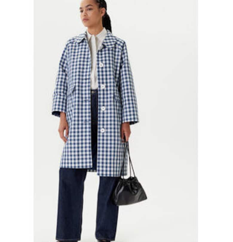 Дамско палто -  полиестер - син - Син United Colors of Benetton