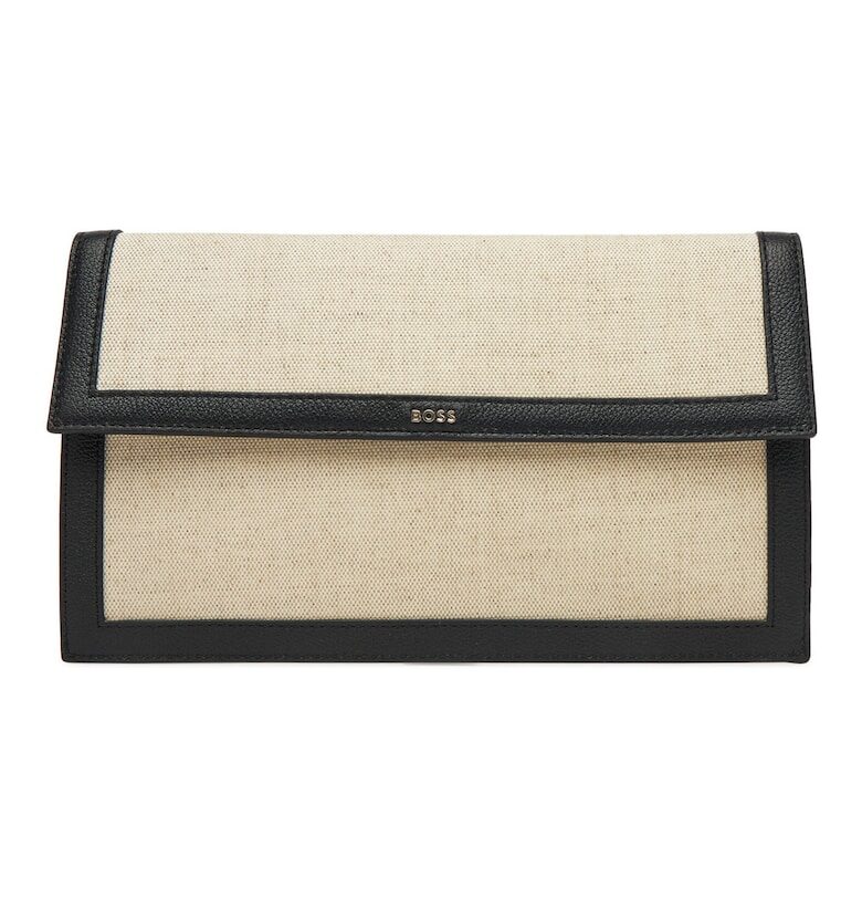 Дамско портмоне -  плат - бежов - универсален BOSS