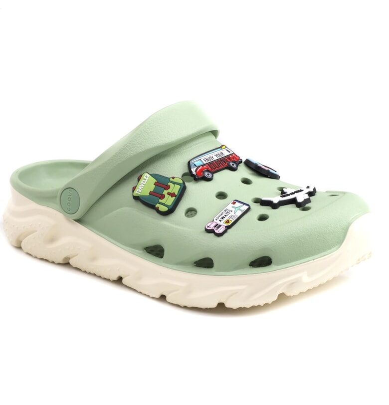 Дамско сабо 6432 РОЗОВО/СВЕТЛО ОРАНЖЕВО - Зелен Coqui