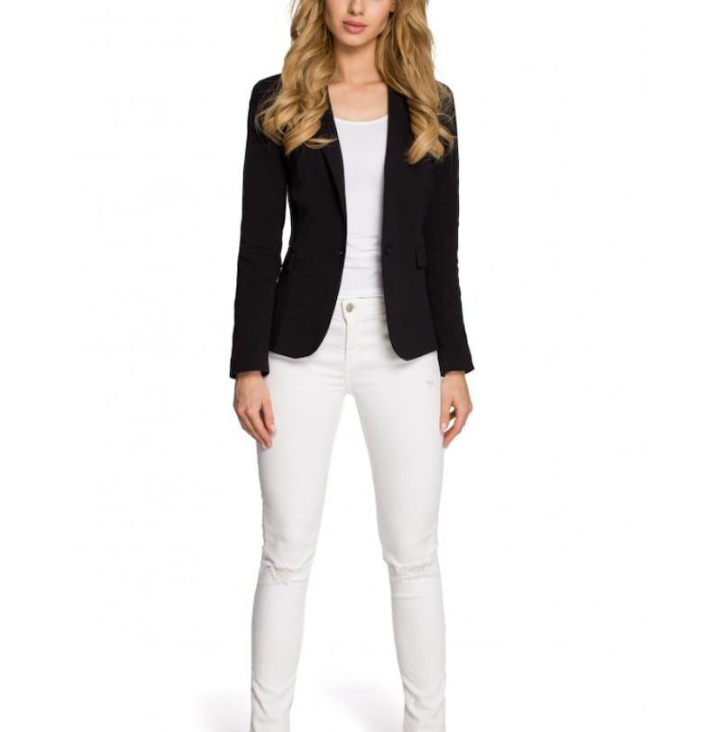 Дамско сако -  Памук/Еластан - Черен MOE