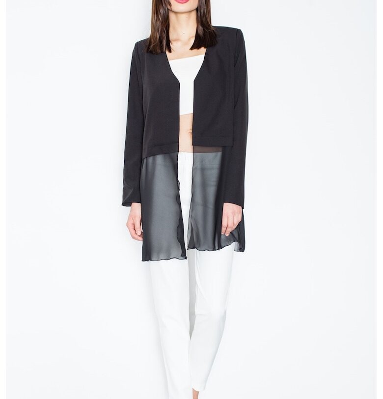 Дамско сако - Полиестер - Черно/Сиво Figl