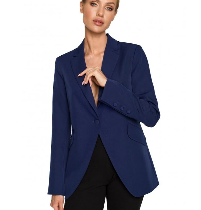 Дамско сако  Полиестер/Еластан - Тъмносин MOE