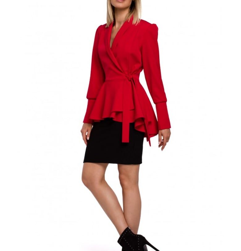 Дамско сако  Полиестер/Еластан - Червено MOE