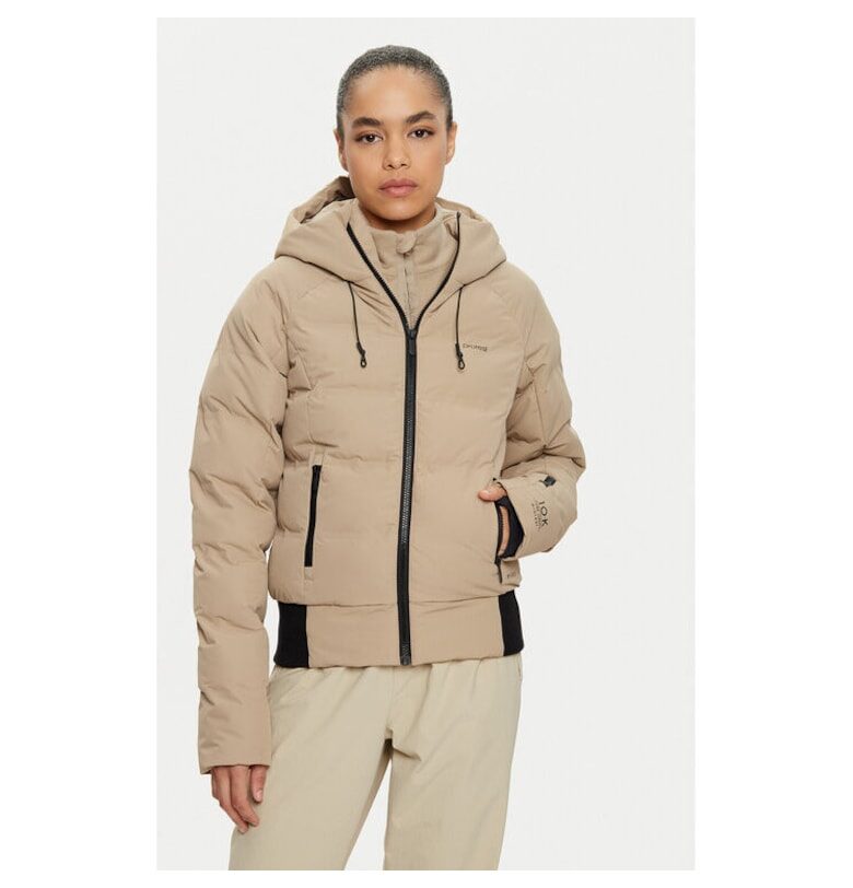 Дамско ски яке -  304122040 - Полиестер/Рециклиран полиестер - Бежов - Бежов Protest