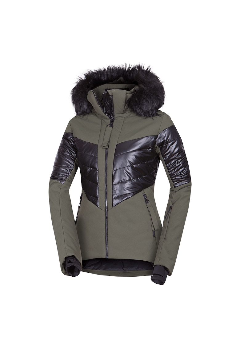 Дамско ски яке Maddison - Черен/Тъмнозелен NORTHFINDER