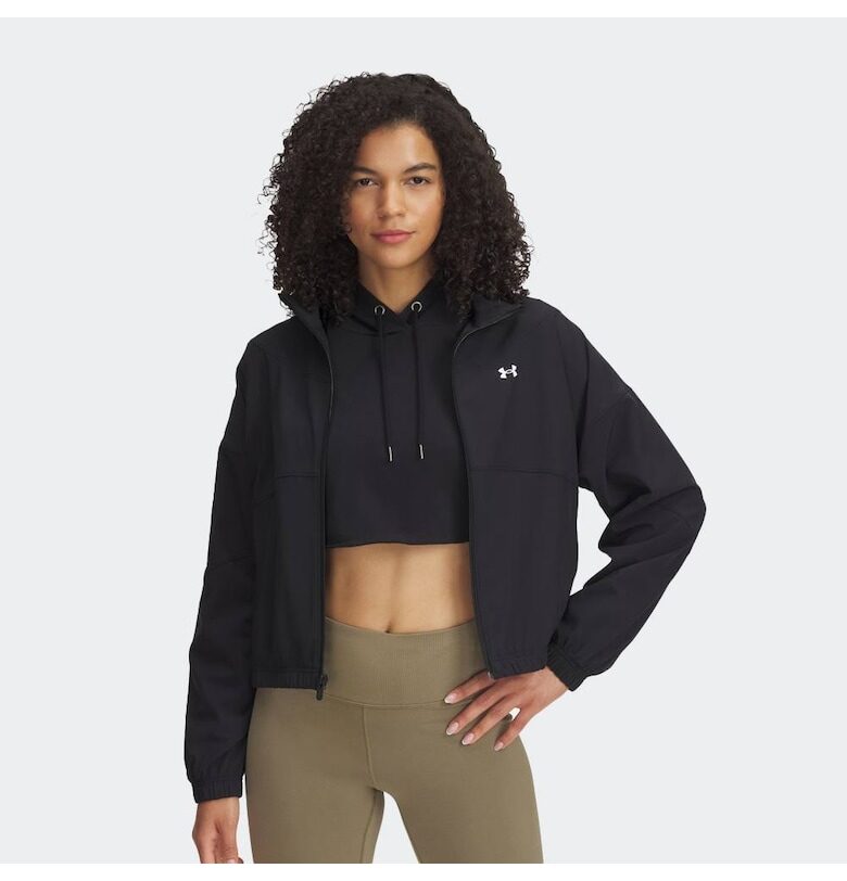 Дамско спортно яке  Rival - черно/бяло - полиестер - Черен Under Armour