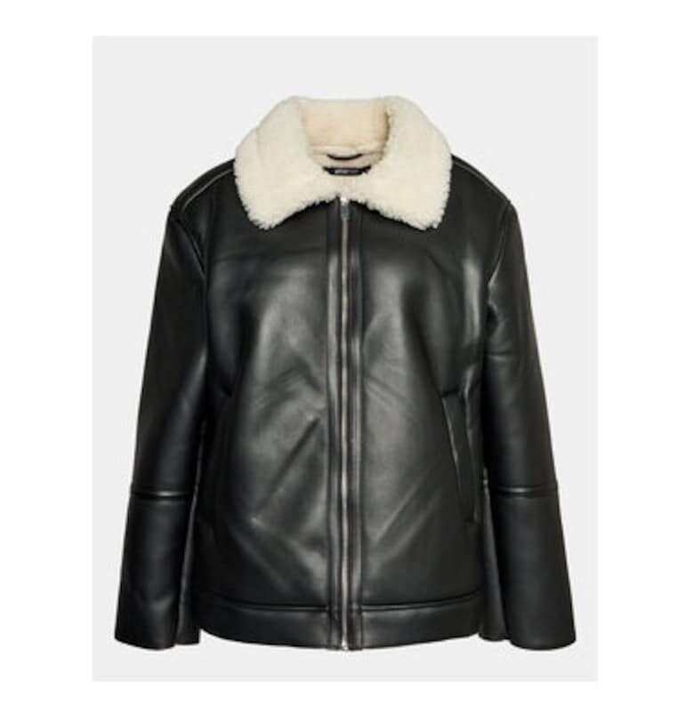 Дамско яке -  302990832 - Екокожа - Черно - Черен Gina Tricot