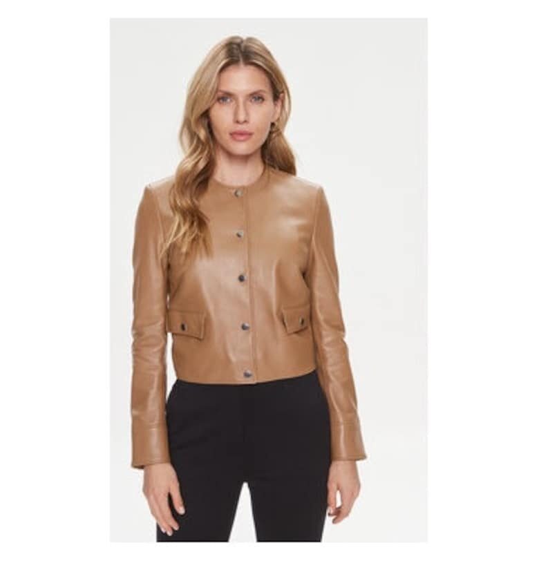 Дамско яке -  303659783 - Естествена кожа - 40 EU - Бежов BOSS