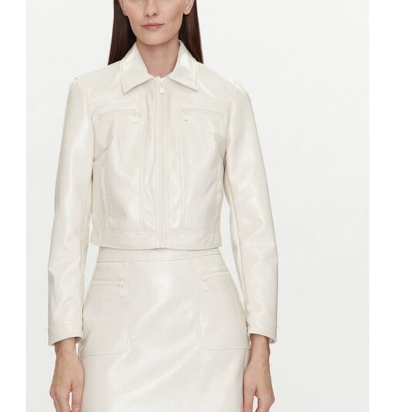 Дамско яке -  303918026 - Екокожа - Бежово - Бежов Morgan