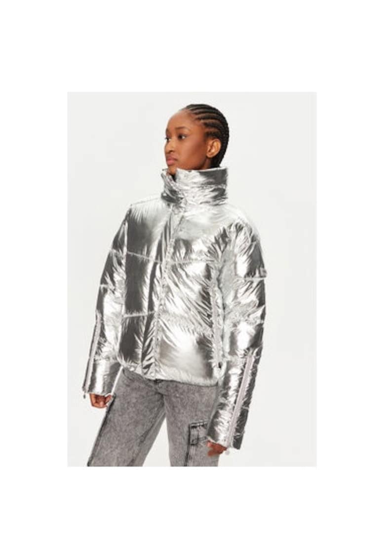 Дамско яке - 304474842 - Полиуретан - Сребристо - Сребрист FriedaFreddies