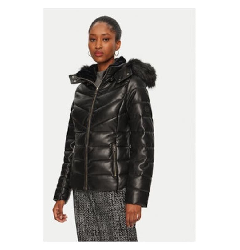 Дамско яке -  304479984 - Еко кожа - Черно - Черен Morgan